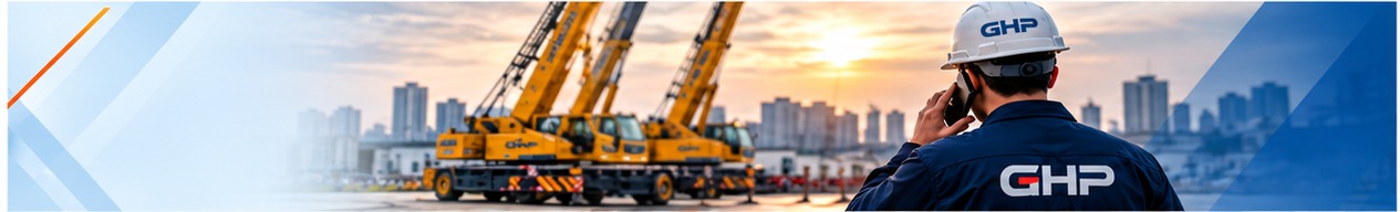 Giám sát Logistics Gia Huy Phát trao đổi hiện trường bên đội xe cẩu